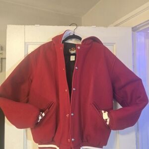 Classic Red Bomber Jacket